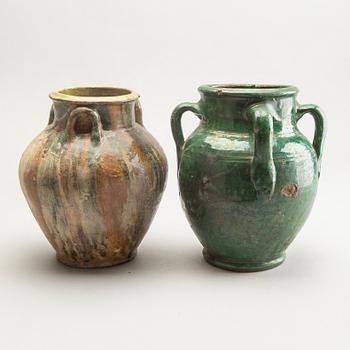 Two Persian jars, 17/18th Century.