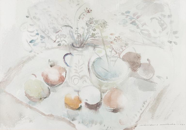 NANDOR MIKOLA, water colour, signed and dated 1980.