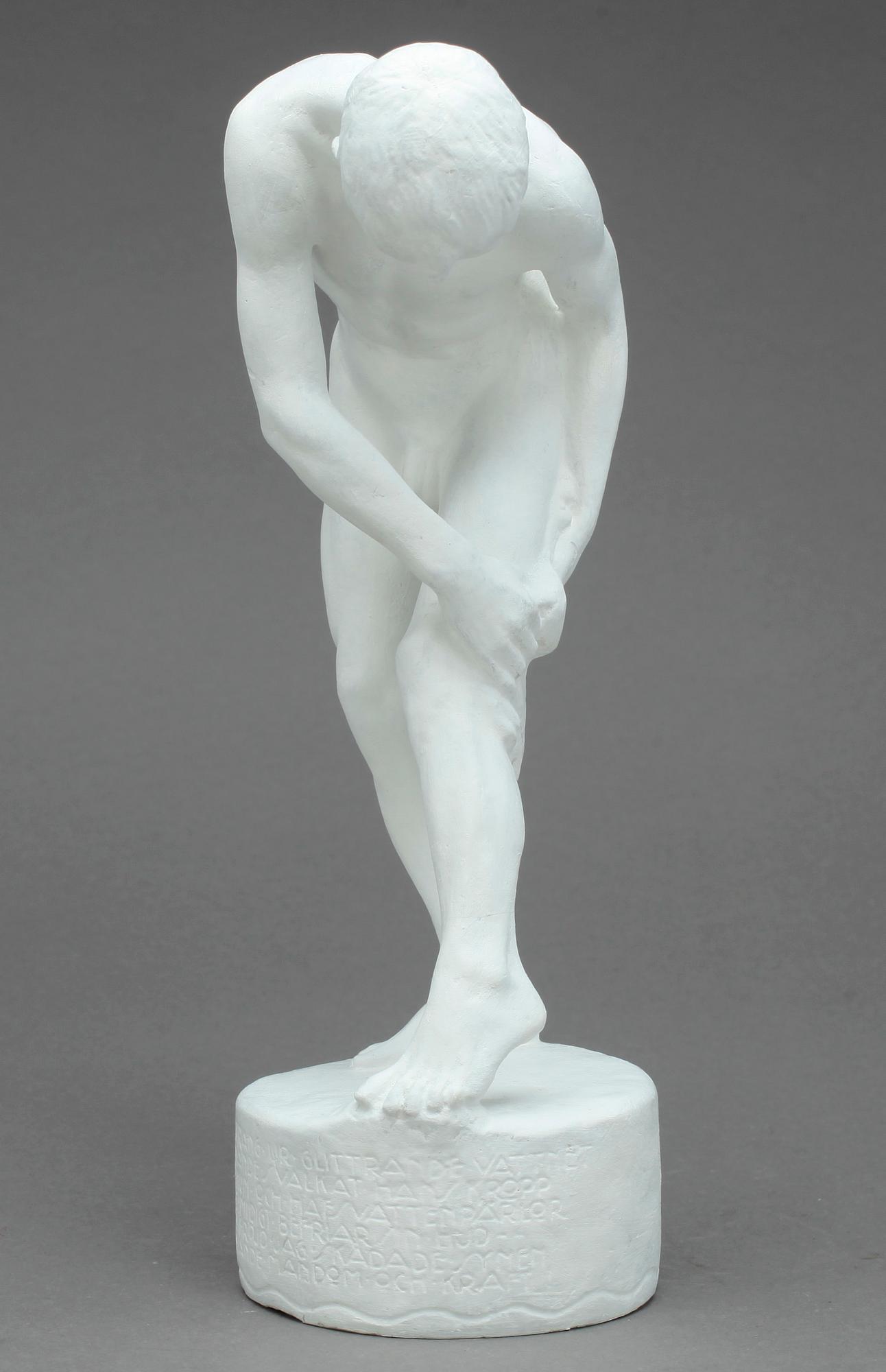 TORE STRINDBERG, skulptur, gips, signerad i godset.