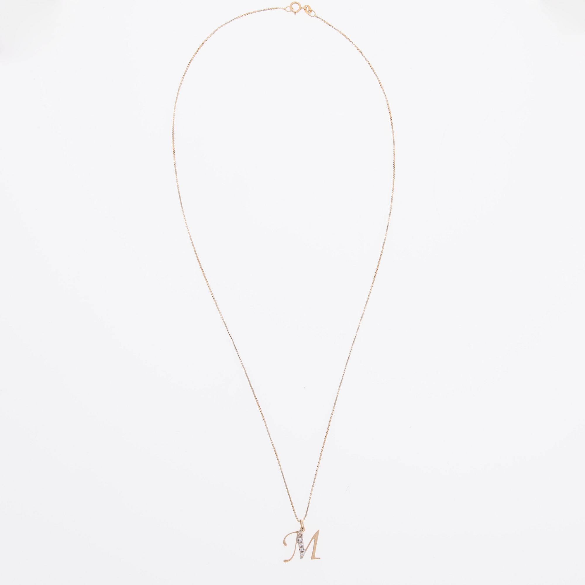 HÄNGE, 14K guld, små diamanter.