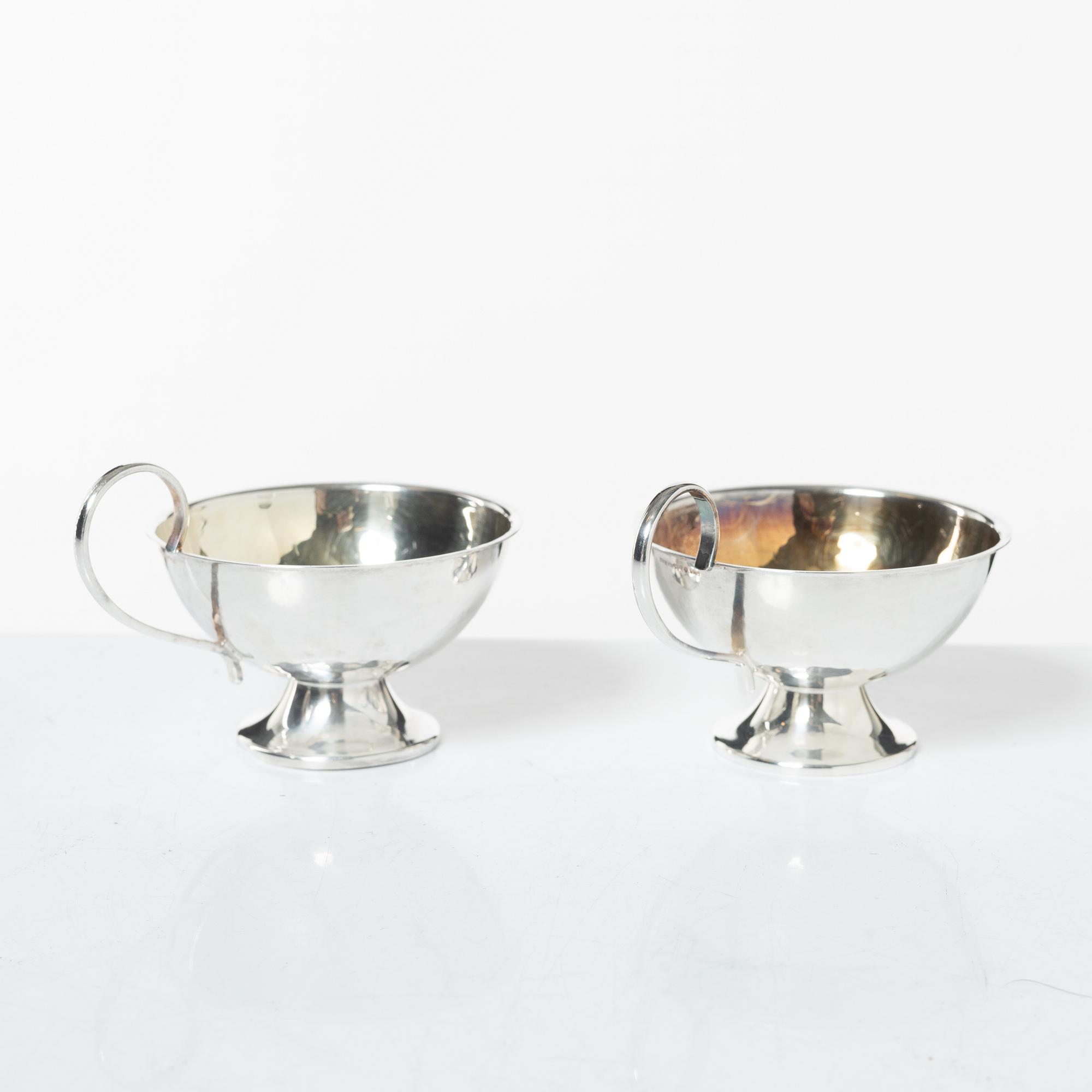 Punschmuggar, 12 st, silver, Cesons, Göteborg, 1970-tal.