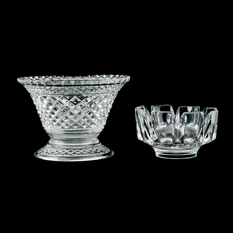 SKÅLAR, 2 st, glas, en Orrefors, 1900-talets andra hälft.