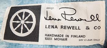 Lena Rewell, pläd, Lena Rewell Textile Studio, Finland sent 1900-tal mohair ca 180x135 cm.