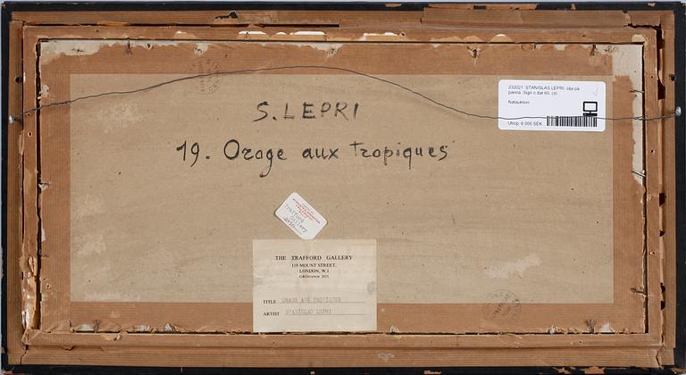 STANISLAS LEPRI, olja på pannå. Sign o dat 60.