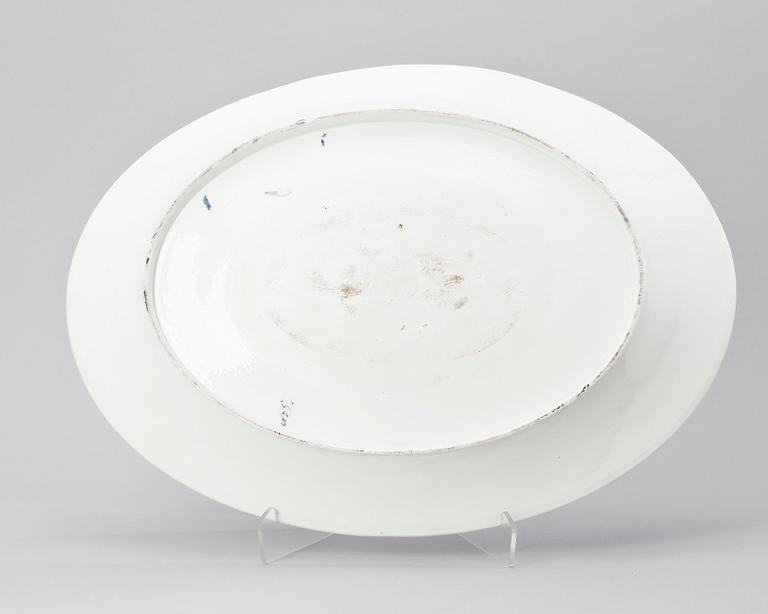 STEKFAT, porslin, "Musselmalet", Royal Copenhagen, sent 1800-tal.
