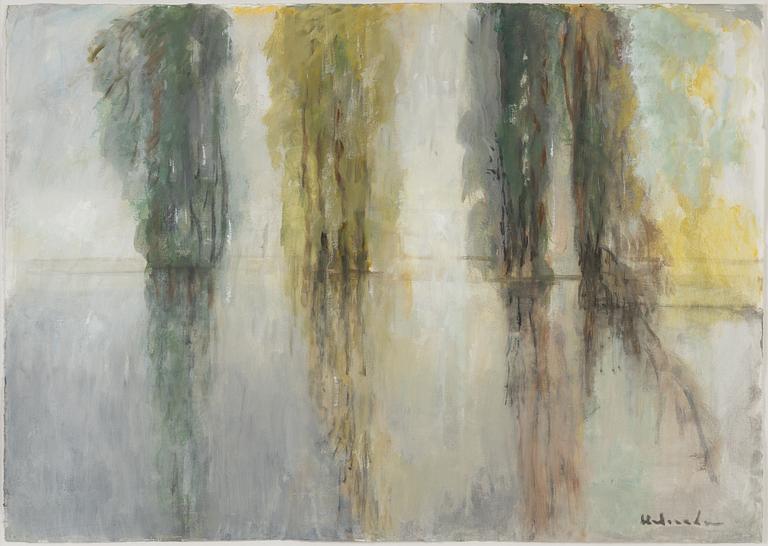 Ruben Heleander, gouache, signed.