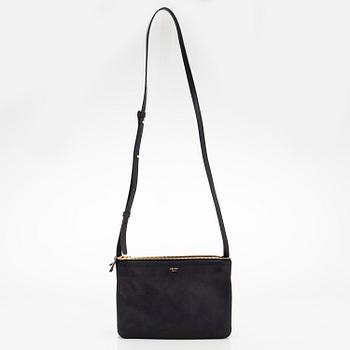 Céline, a black leather 'Trio Small' bag.