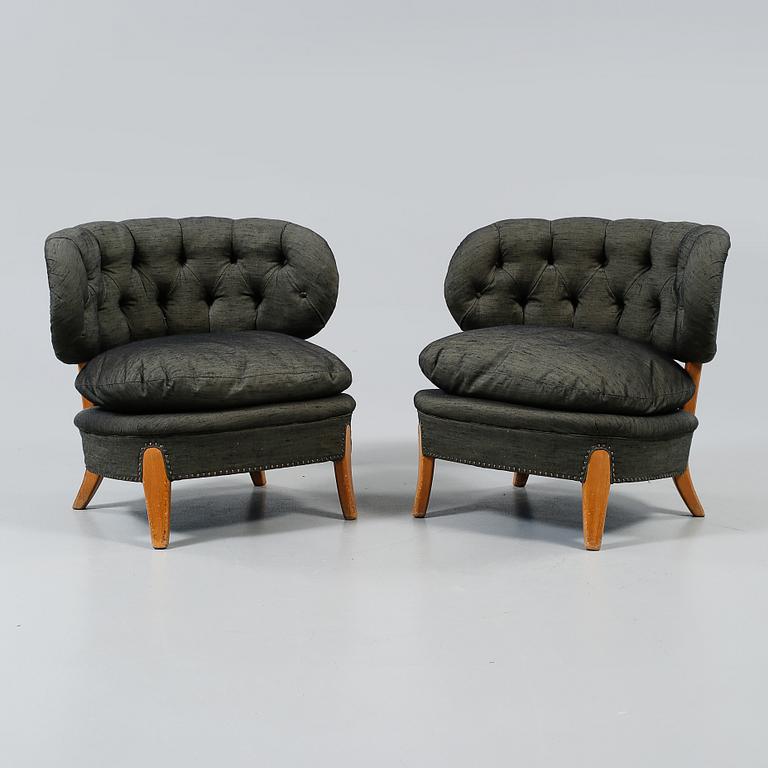 FÅTÖLJER, ett par, Otto Schulz, Jio Möbler, 1940/50-tal.