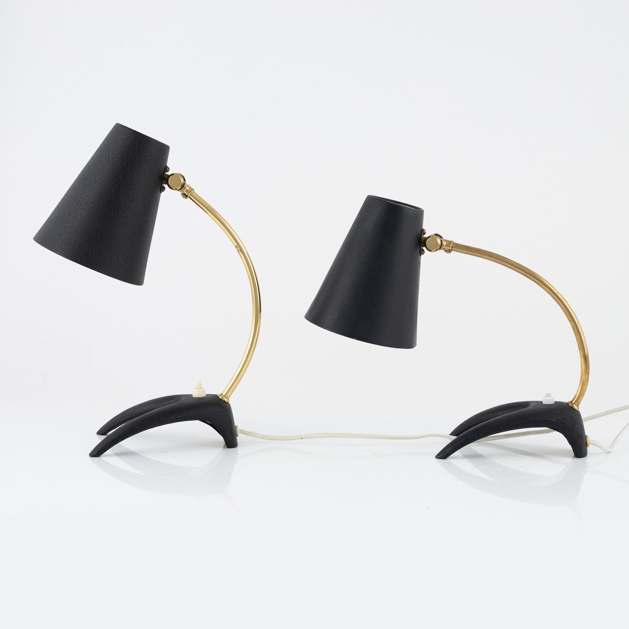 A pair of table lights from EWÅ, mid 20th Century.