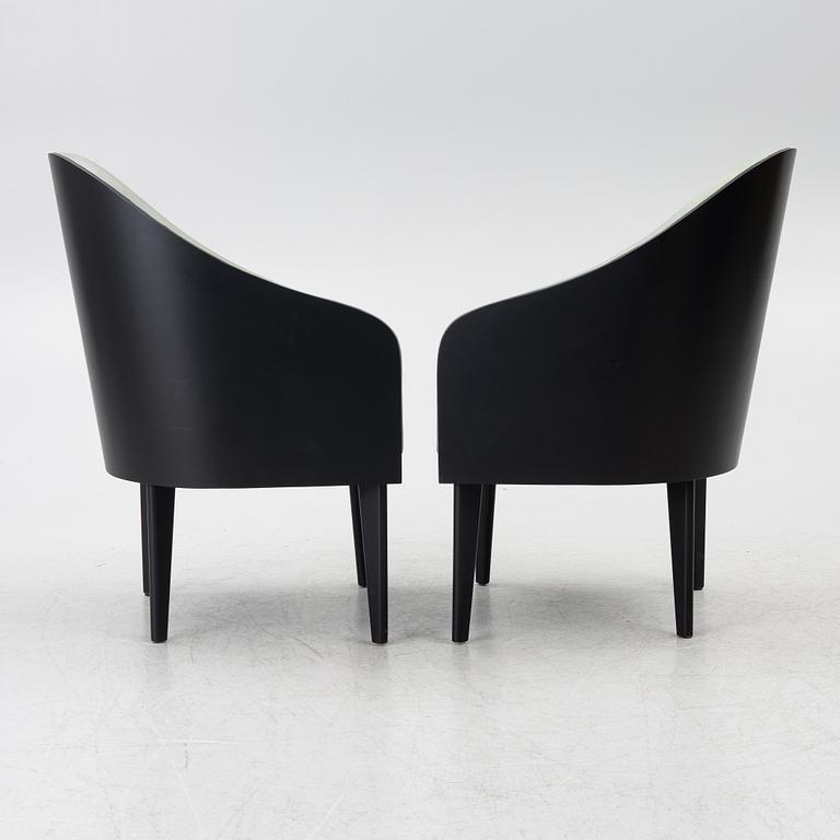 Pierre Sartogo & Nathalie Grenon, a pair of 'Toscana' lounge chairs, Saporiti Italia, 1980's.