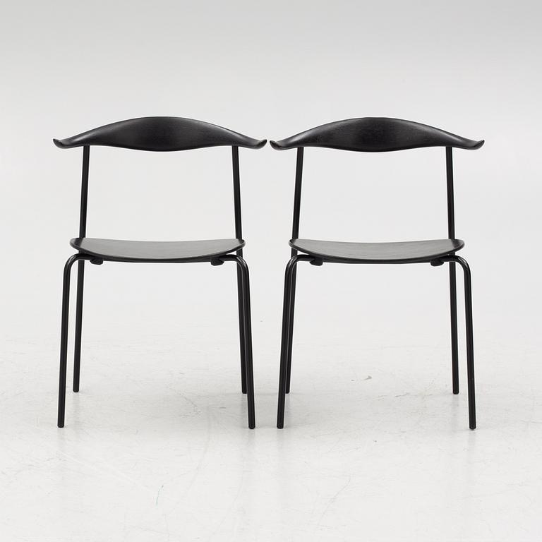 Hans J. Wegner, a set of six black oak chairs, 'CH88T', Carl Hansen & Son, Denmark, 2016.