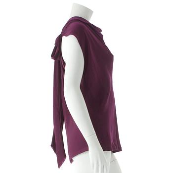 LANVIN, a purple silk top.