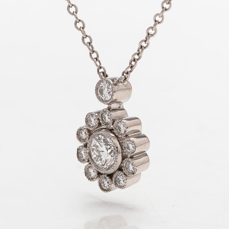 Tiffany & Co, kaulakoru, platinaa ja  briljanttihiottuja timantteja.