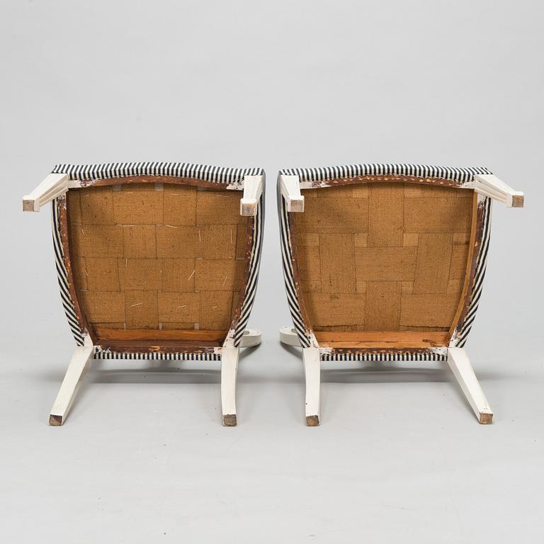 Four George III style chairs, early 20th century.