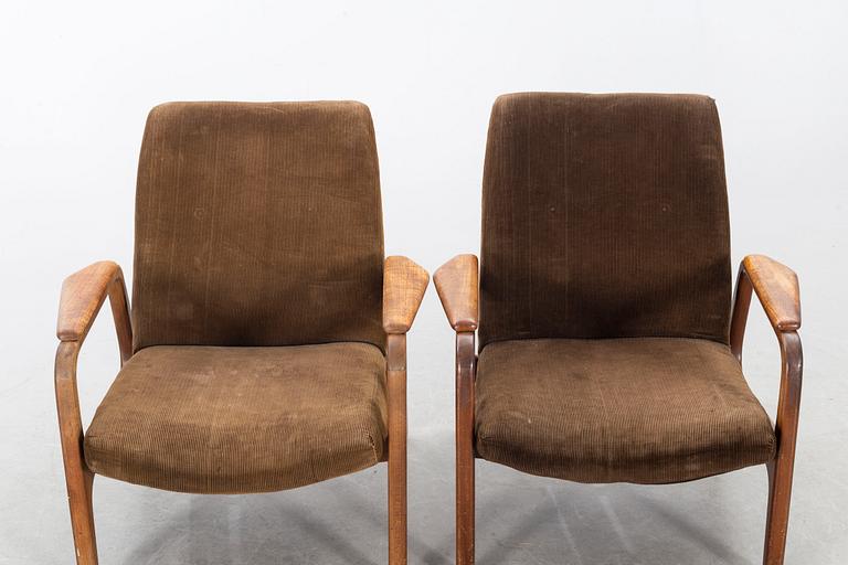 A pair of ARMCHAIRS, mid/first half of the 20th century.
