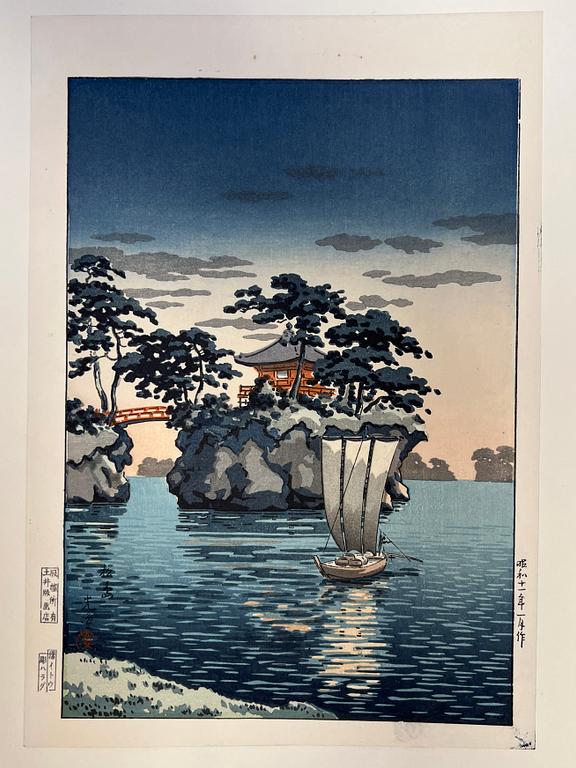 Tsuchiya Koitsu, "Godaido Shrine, Matsushima".