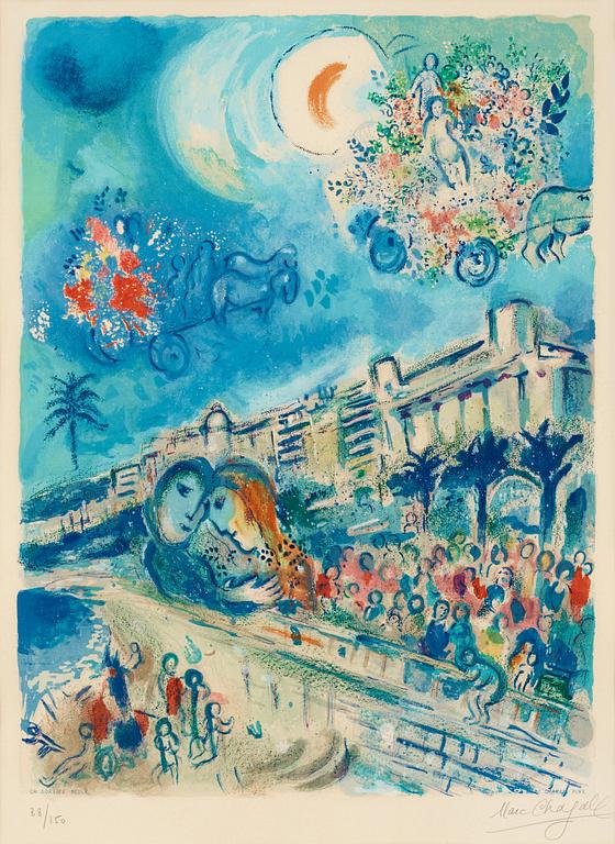 Marc Chagall, "Bataille de fleurs", from: "Nice et la Côte d'Azur".