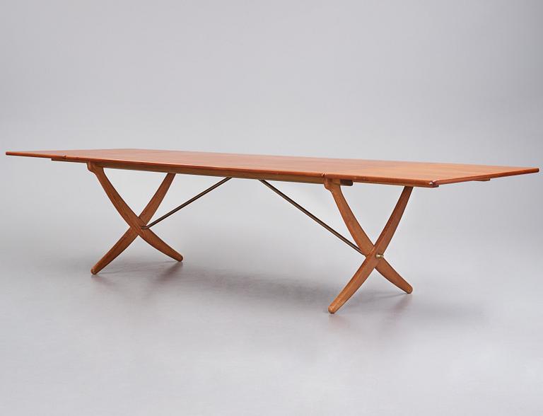 Hans J. Wegner, an 'AT-314' dinner table with flaps, Andreas Tuck, Denmark 1950-60s.