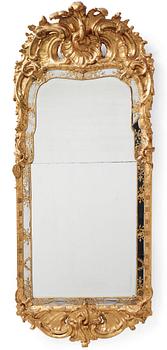 42. A Swedish Rococo 18th century mirror.