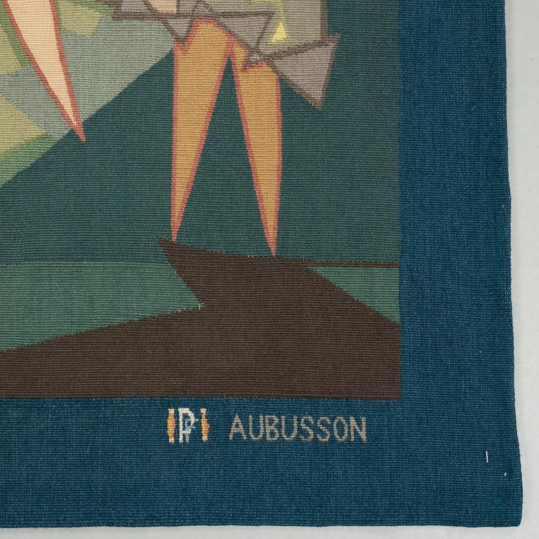 Lars Gynning, VÄVD TAPET, "Ulriksdal", gobelängteknik, ca 219 x 296
 cm, signerad Gynning PF AUBUSSON.