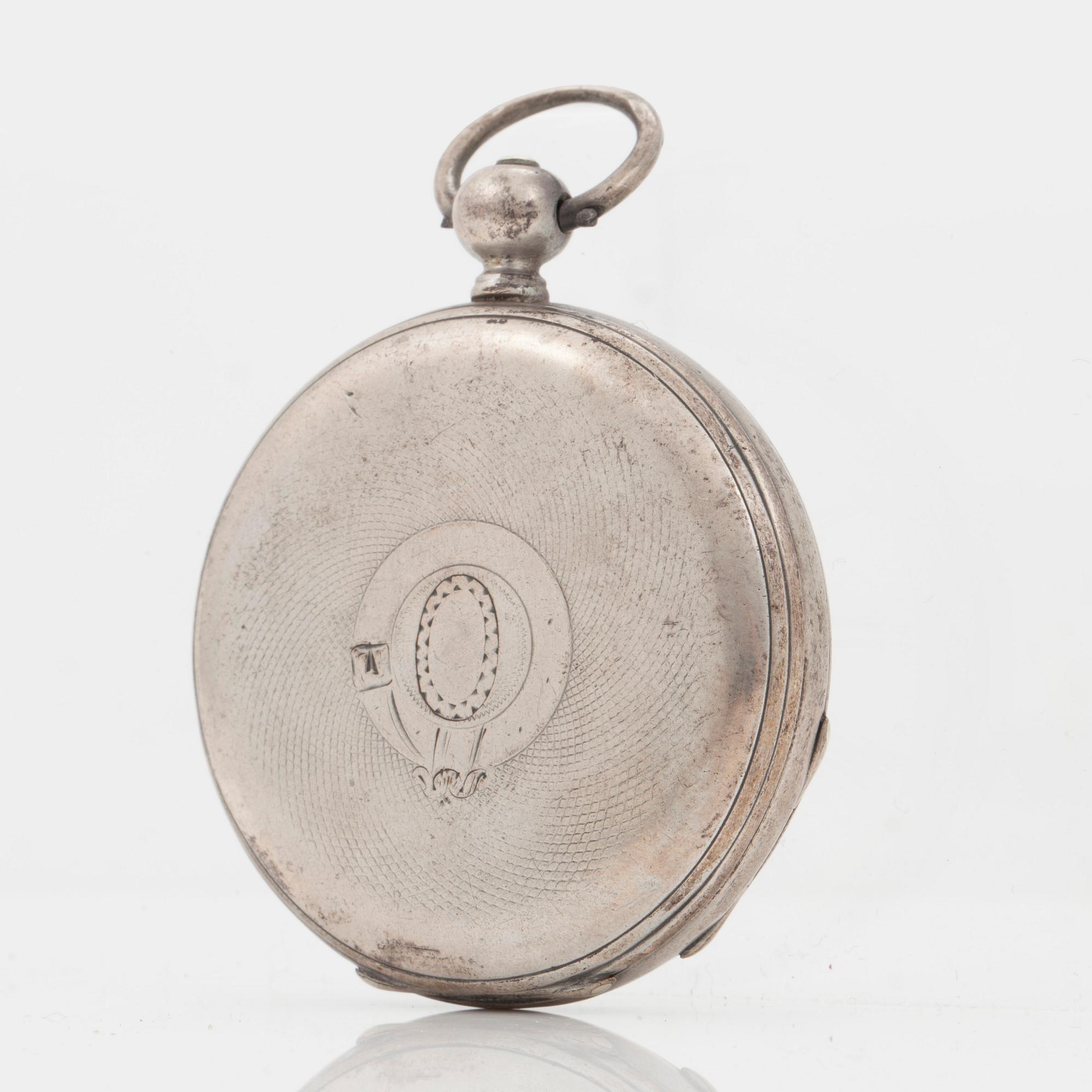 POCKET WATCH, 2 pcs, 2 movements, 1 key,