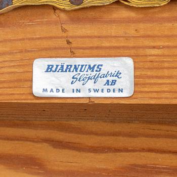 A set of four Swedish chairs, Bjärnums Slöjdfabrik AB, 1950s. Signed with label.