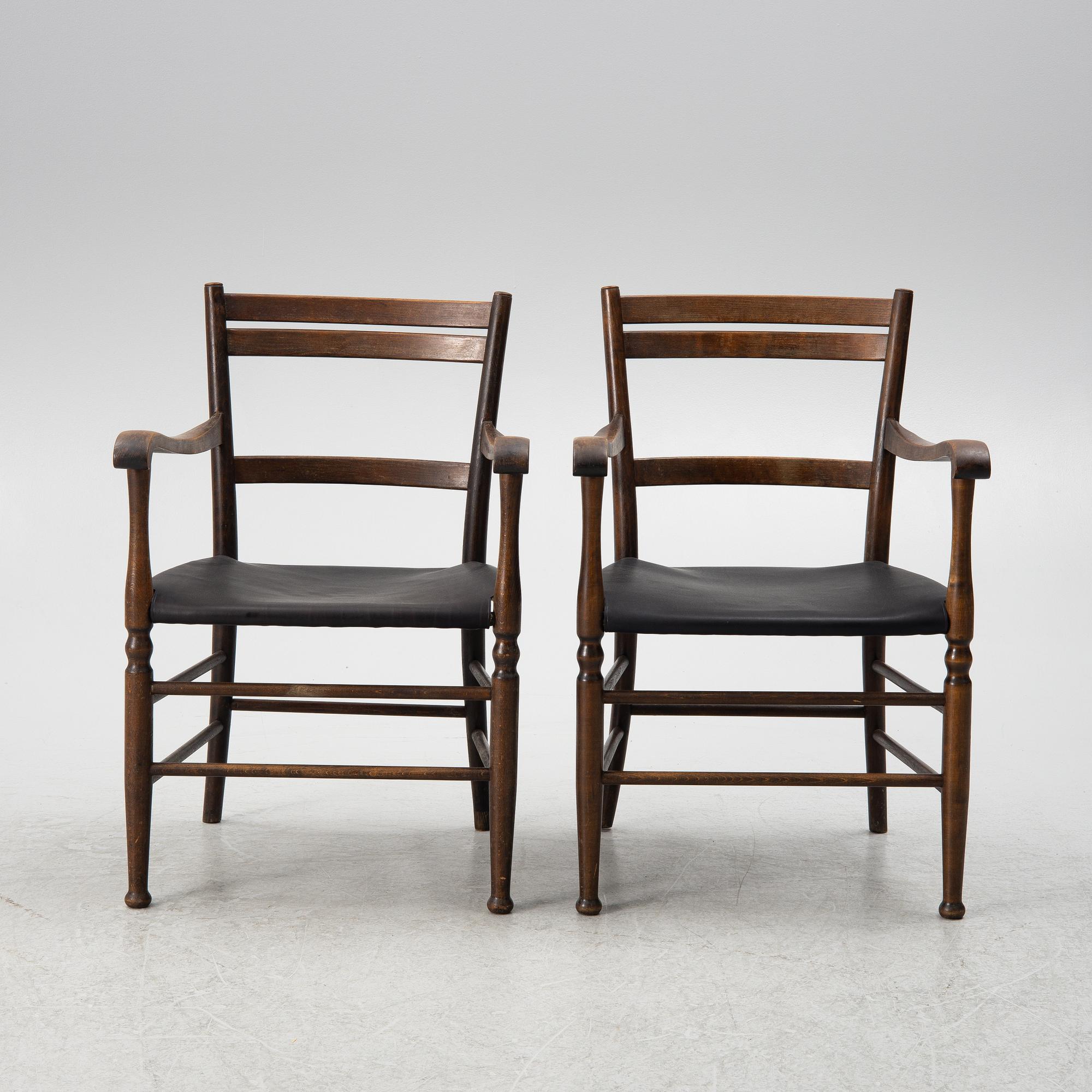 Gunnar Asplund, Armchairs, a pair, Gemla, designed for the Stockholm Exhibition 1930.