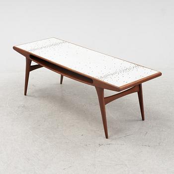 A Scandinavian teak and tiled coffee table, 1960's.