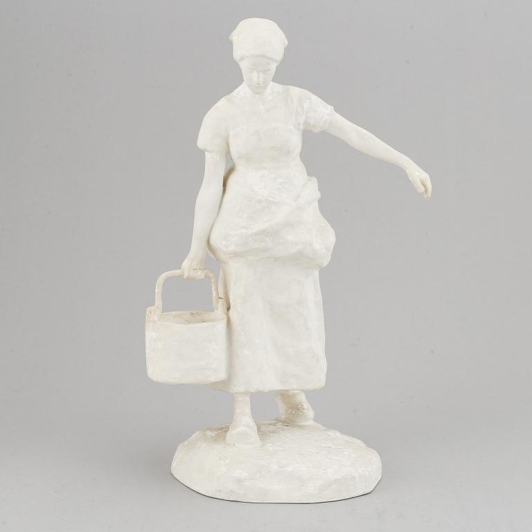 Ruth Milles, plaster sculpture. Signed and dated 1906. Height 36 cm.