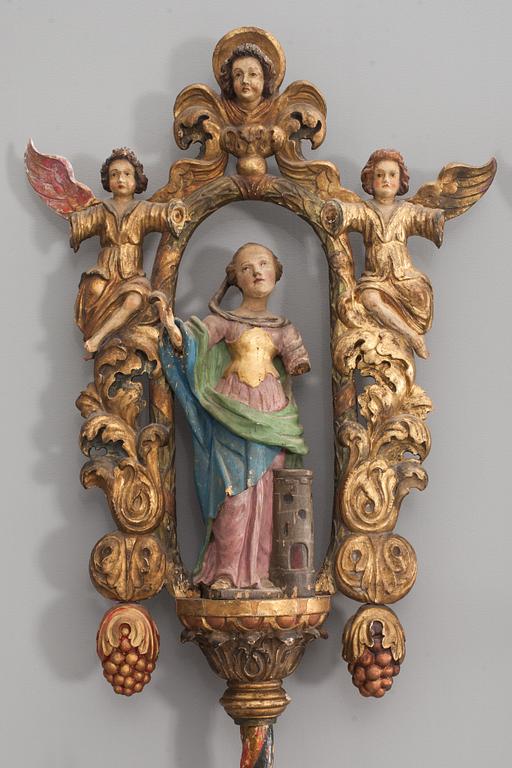PROCESSIONSSTAVAR, 2 st, 1800-tal.