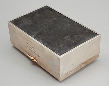 CIGARRLÅDA, silver, GAB, Stockholm 1920-tal.
