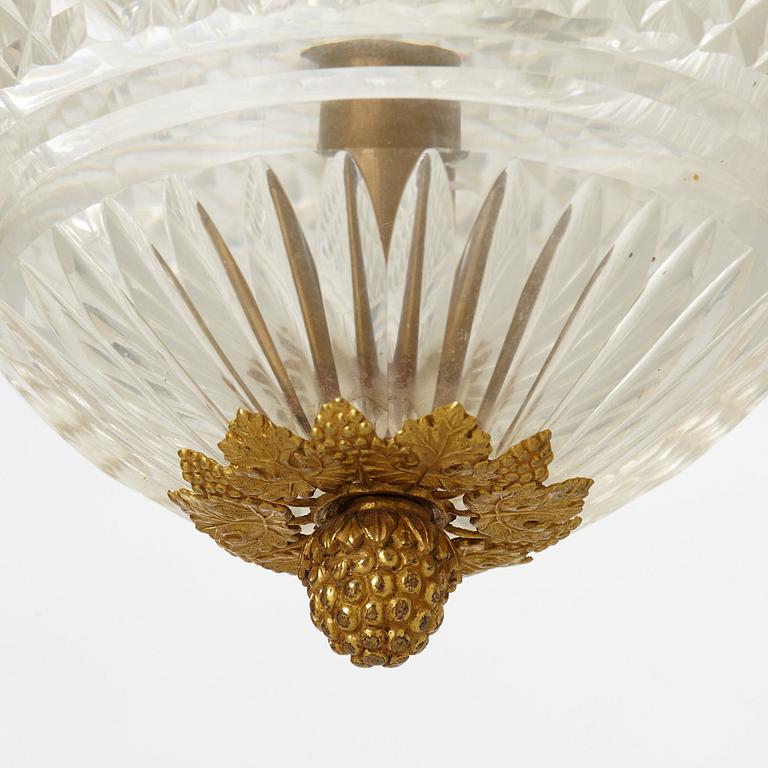 An Empire ceiling lamp, first half of the 19th century.