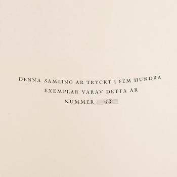 HELENE SCHJERFBECK, mapp med 48 reproduktioner, Gotthard Johansson, numrerad 63/500, Nordisk Rotogravyr Stockholm 1945.