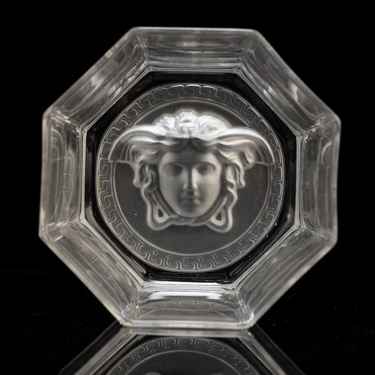 ROSENTAHL, glasservisdelar,  11 + 4st, "Medusa", Versace för Rosenthal.