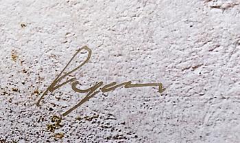 RICHARD RYAN, signerat fotografi, "Red gloves-plane 1", 2014, Notes nr 131, ur serien "Notes by Ryan".