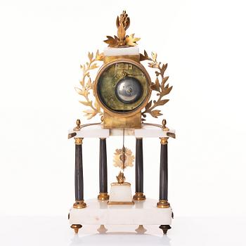 A late Swedish Gustavian mantel clock by P H Beurling, master 1783.