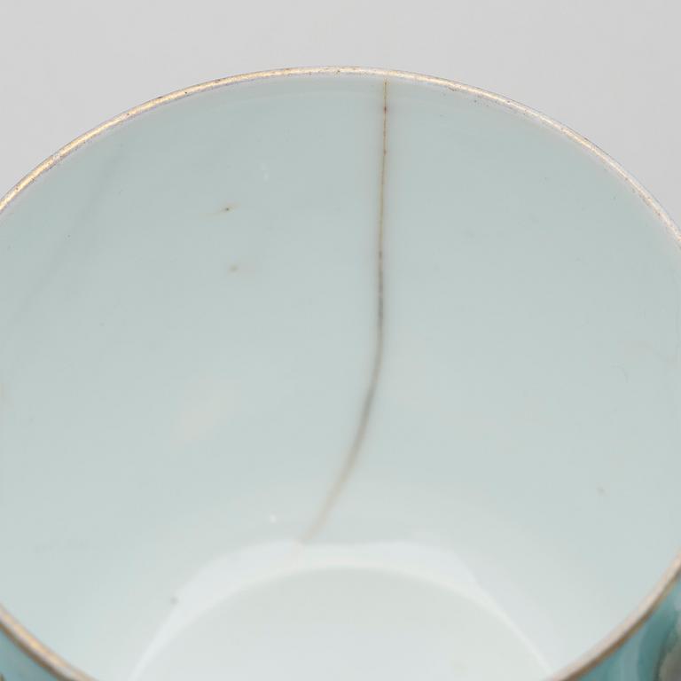 A KUZNETSOV PORCELAIN COFFEE SET, 11 PCS, Dulevo fabrik, 1864-1889 Russia.