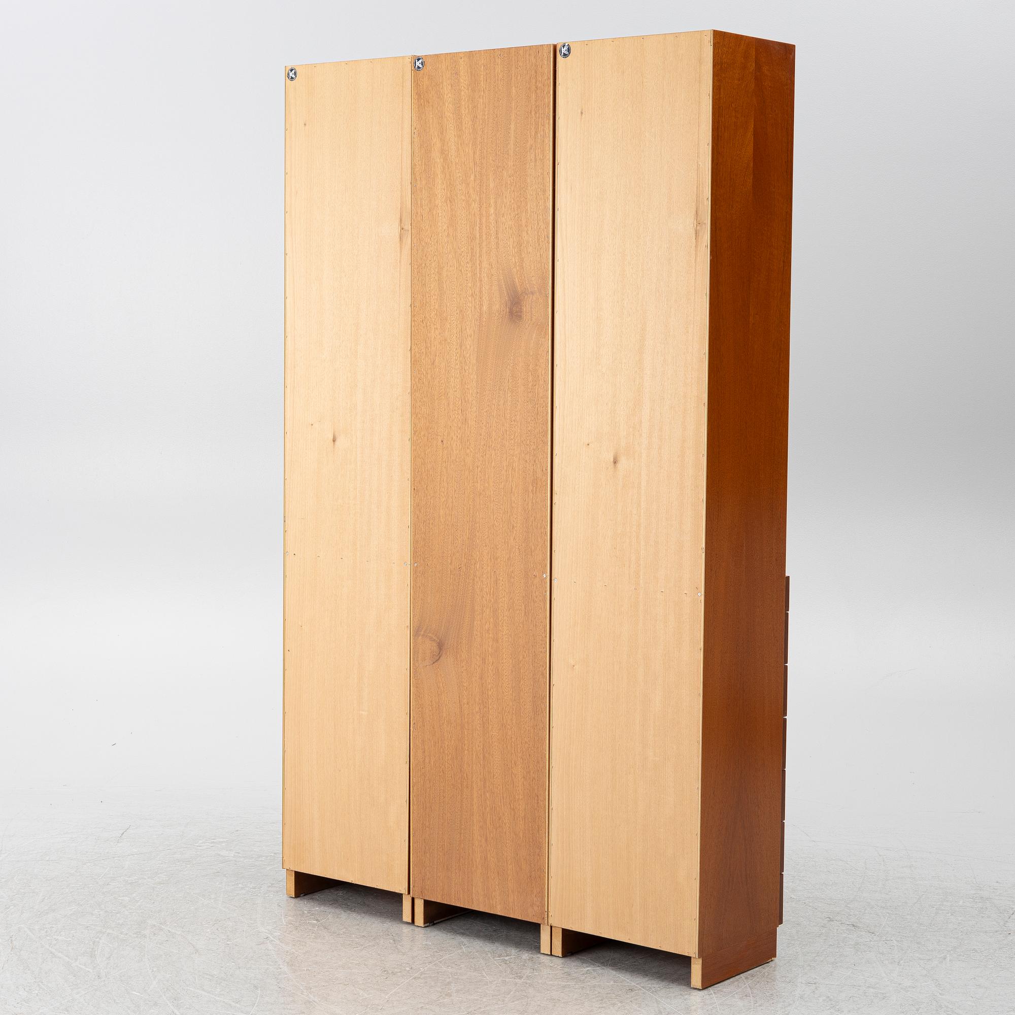 Göran Malmvall, three bookcases with drawers, 'KA72', Karl Andersson & Söner, Husqvarna.