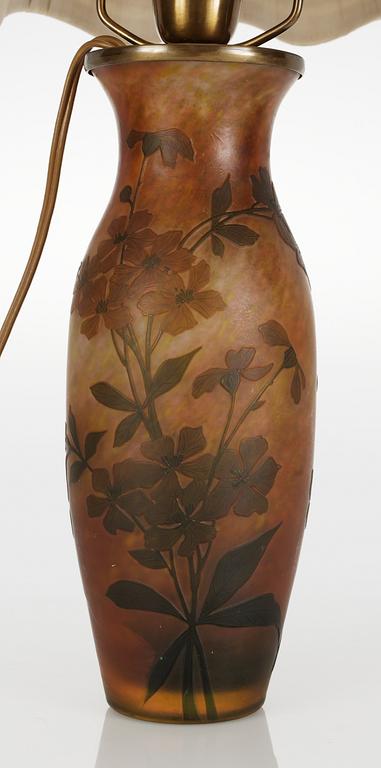 A Heinrich Wollman Art Nouveau cameo glass vase, Orrefors circa 1915.