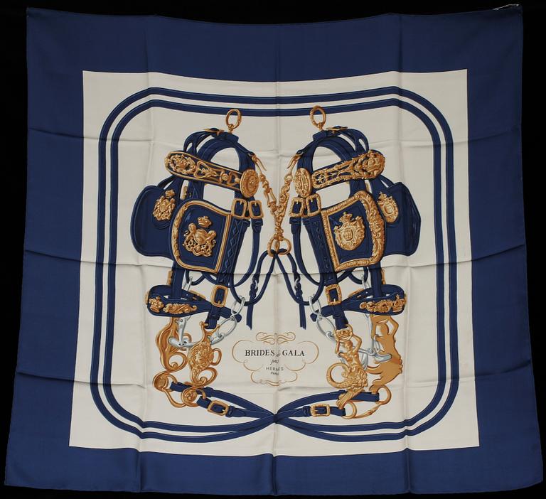 SCARF, siden, "Brides de Gala", Grykar Carre, Hermès, Paris. 1900/2000-tal.