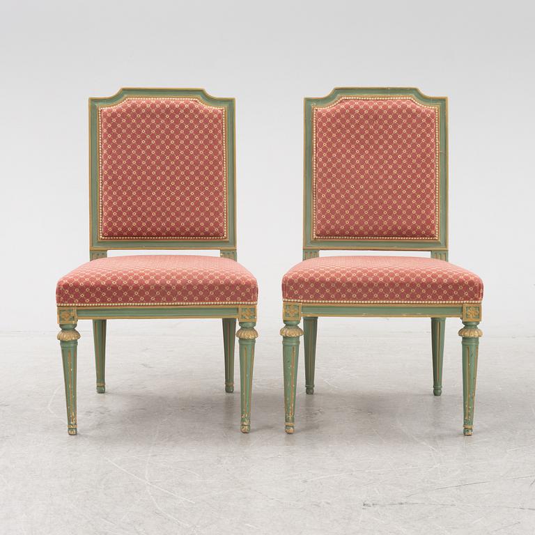 A pair of Gustavian-style chairs, 19th/20th Century.
