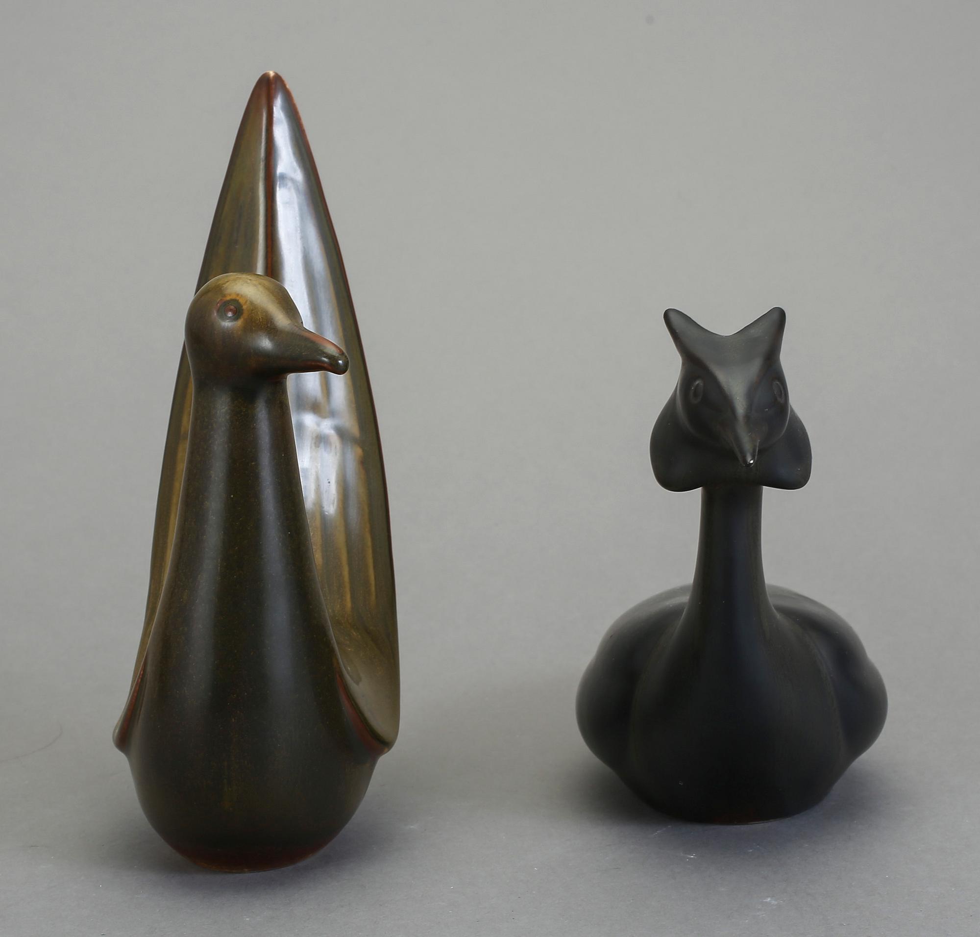 FIGURINER, 2 st, stengods, Gunnar Nylund, Rörstrand.