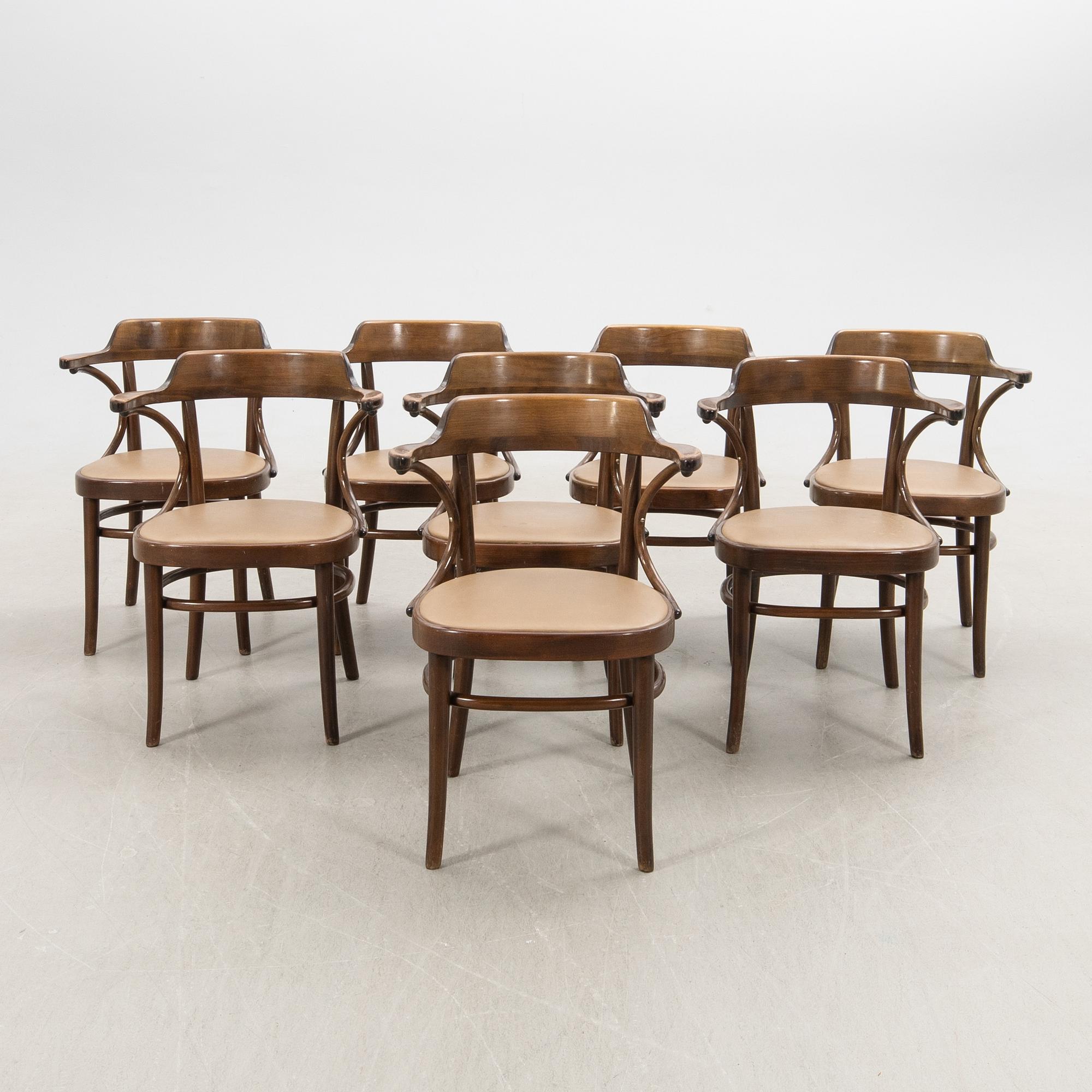 Armchairs 8 pcs Gemla "Cattelin" late 20th century.