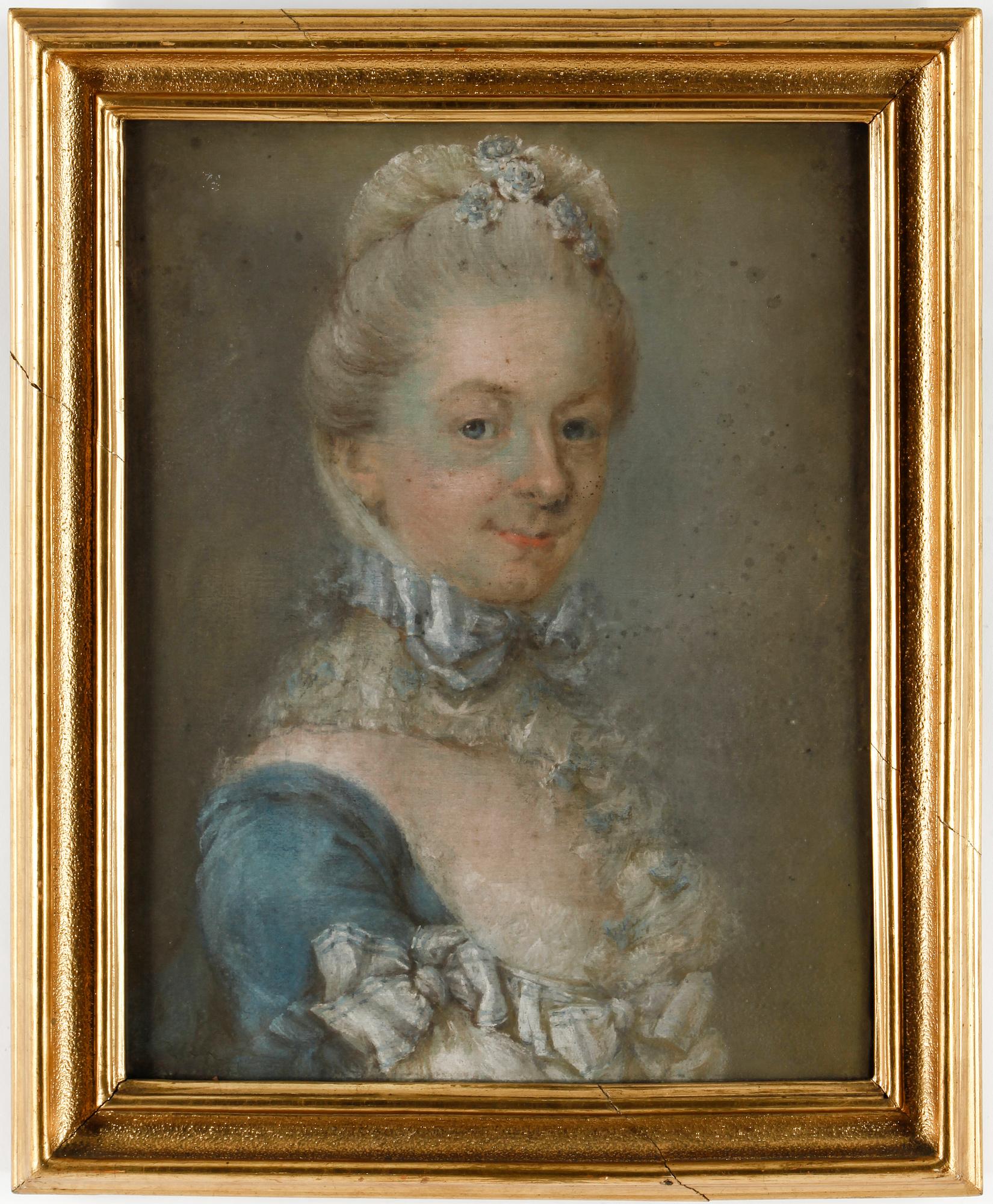 OKÄND KONSTNÄR, pastell på papper på duk, 1700-talets andra hälft.