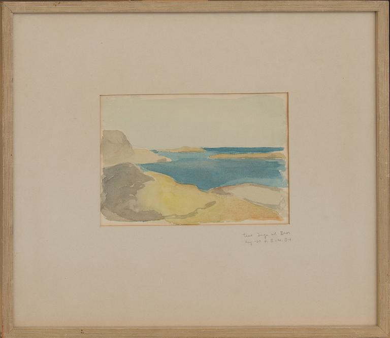 MAX BILDE, akvarell, signerad.