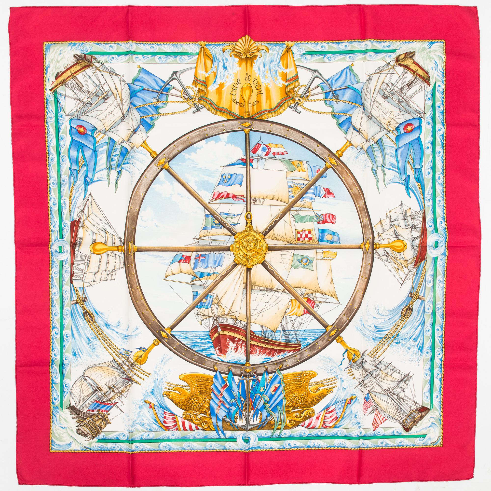 Hermès, "Vive Le Vent", scarf.