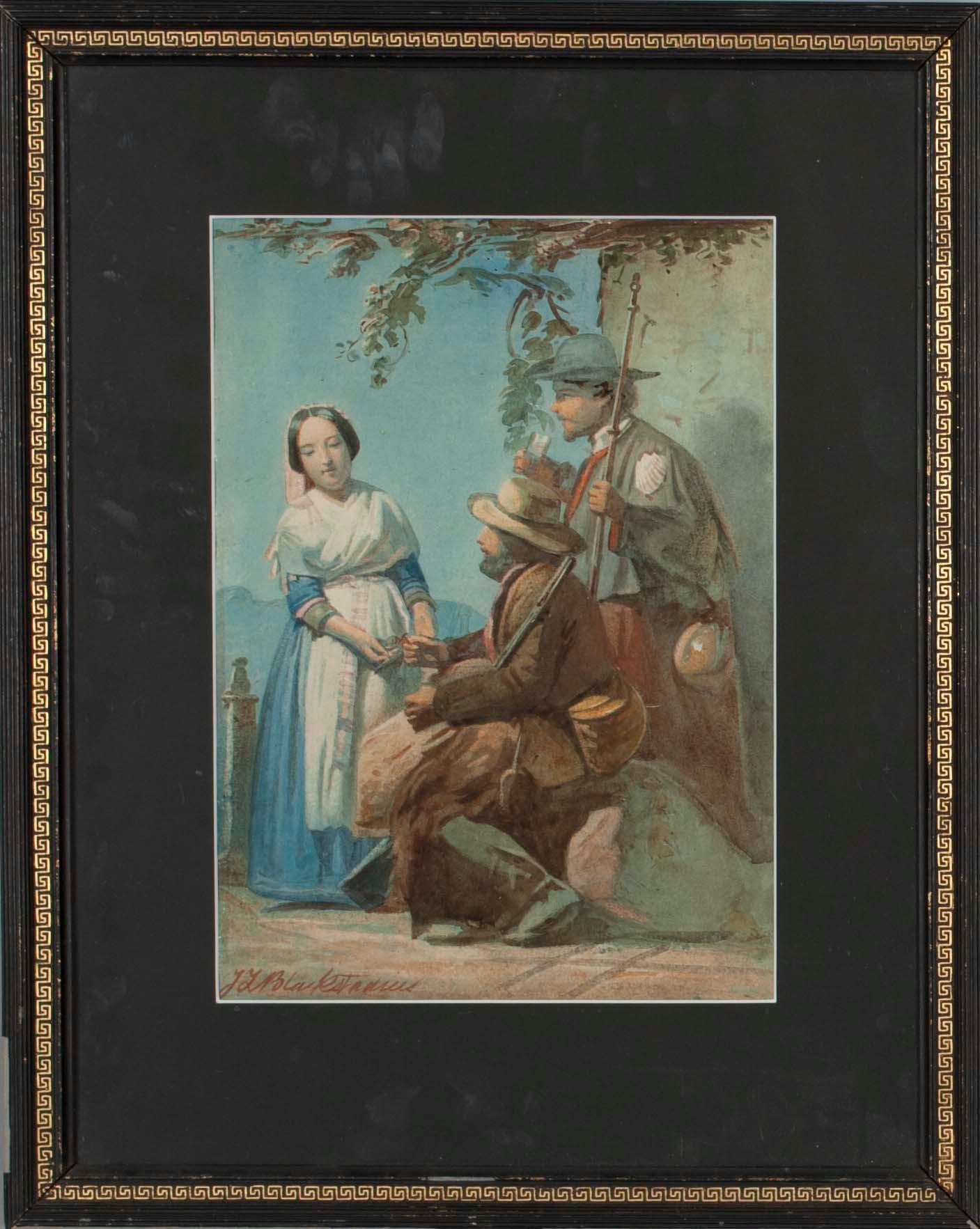 JOHAN ZACHARIAS BLACKSTADIUS, akvarell, sign.