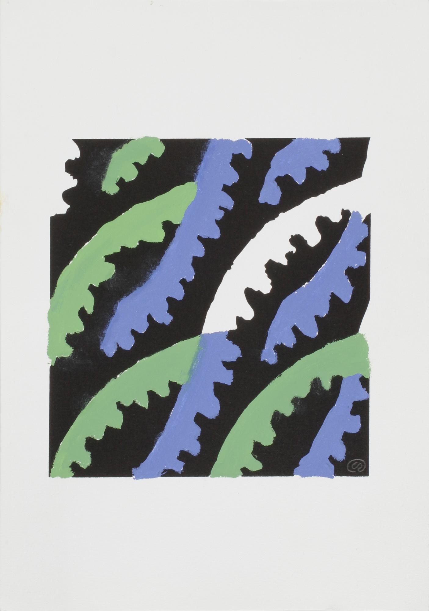 LENNART RODHE, handkolorerad litografi, monogramsign.