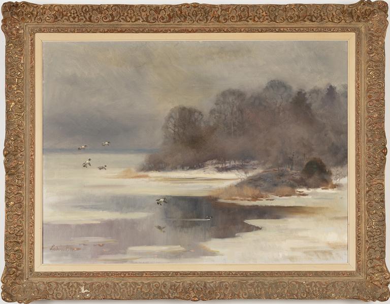 Lindorm Liljefors, oil on canvas, signed and dated -43.
