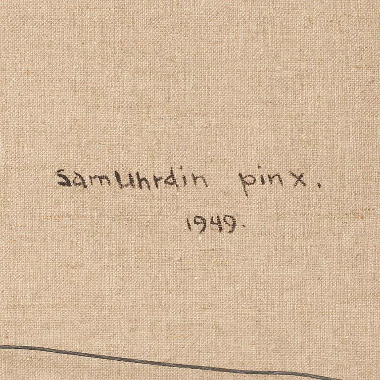 SAM UHRDIN, olja på duk. Sign o dat 49.